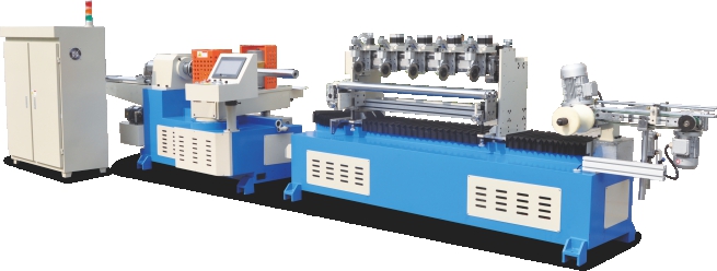 JS-PTE2-120M Automatic Spiral Type Paper Tube Machine with Multi Knife in line